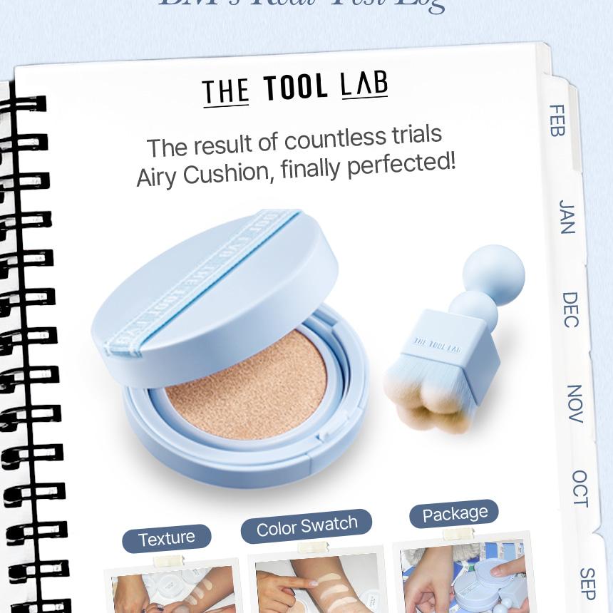 THE TOOL LAB Stamp Skinfit Cushion Airy + Brush THE TOOL LAB