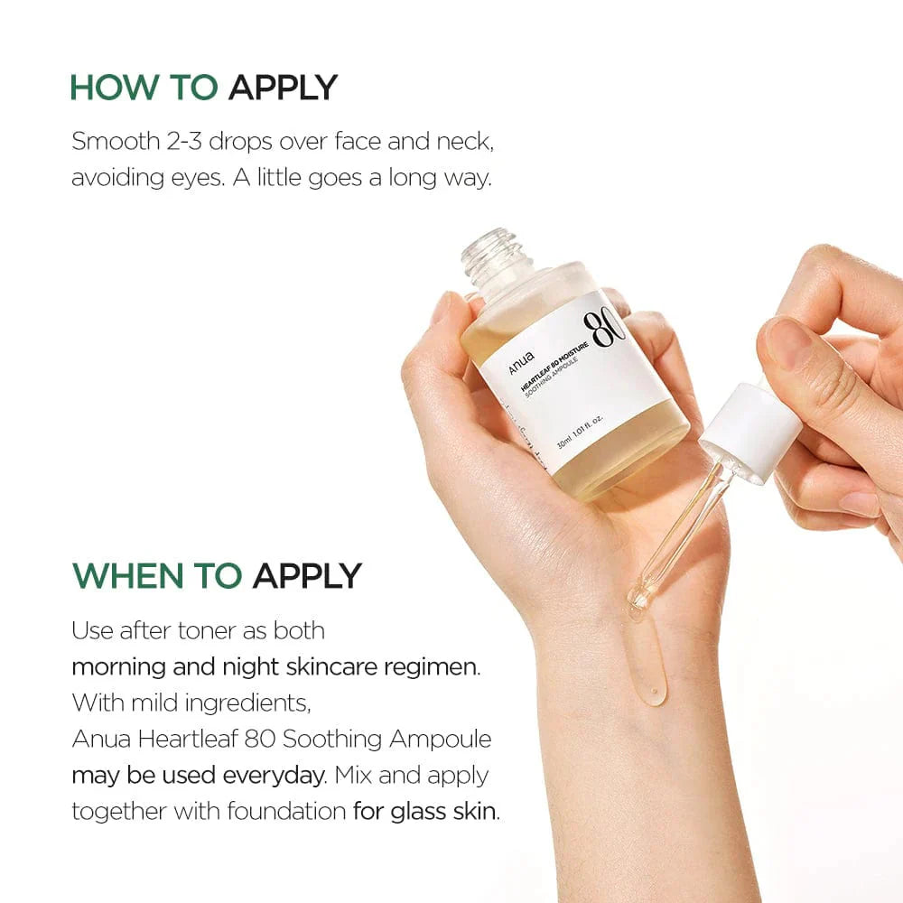 Anua Heartleaf 80% Moisture Soothing Ampoule Anua