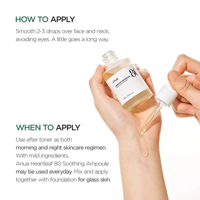 Anua Heartleaf 80% Moisture Soothing Ampoule Anua