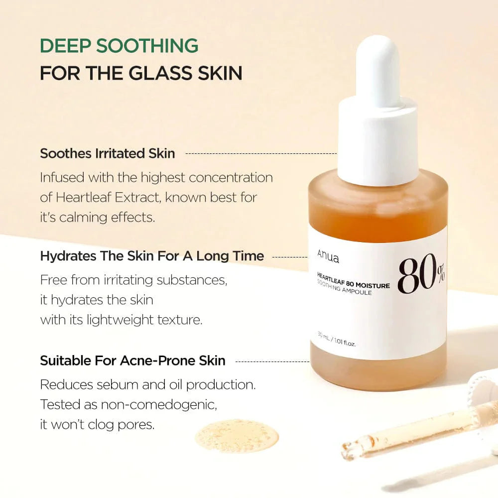 Anua Heartleaf 80% Moisture Soothing Ampoule Anua