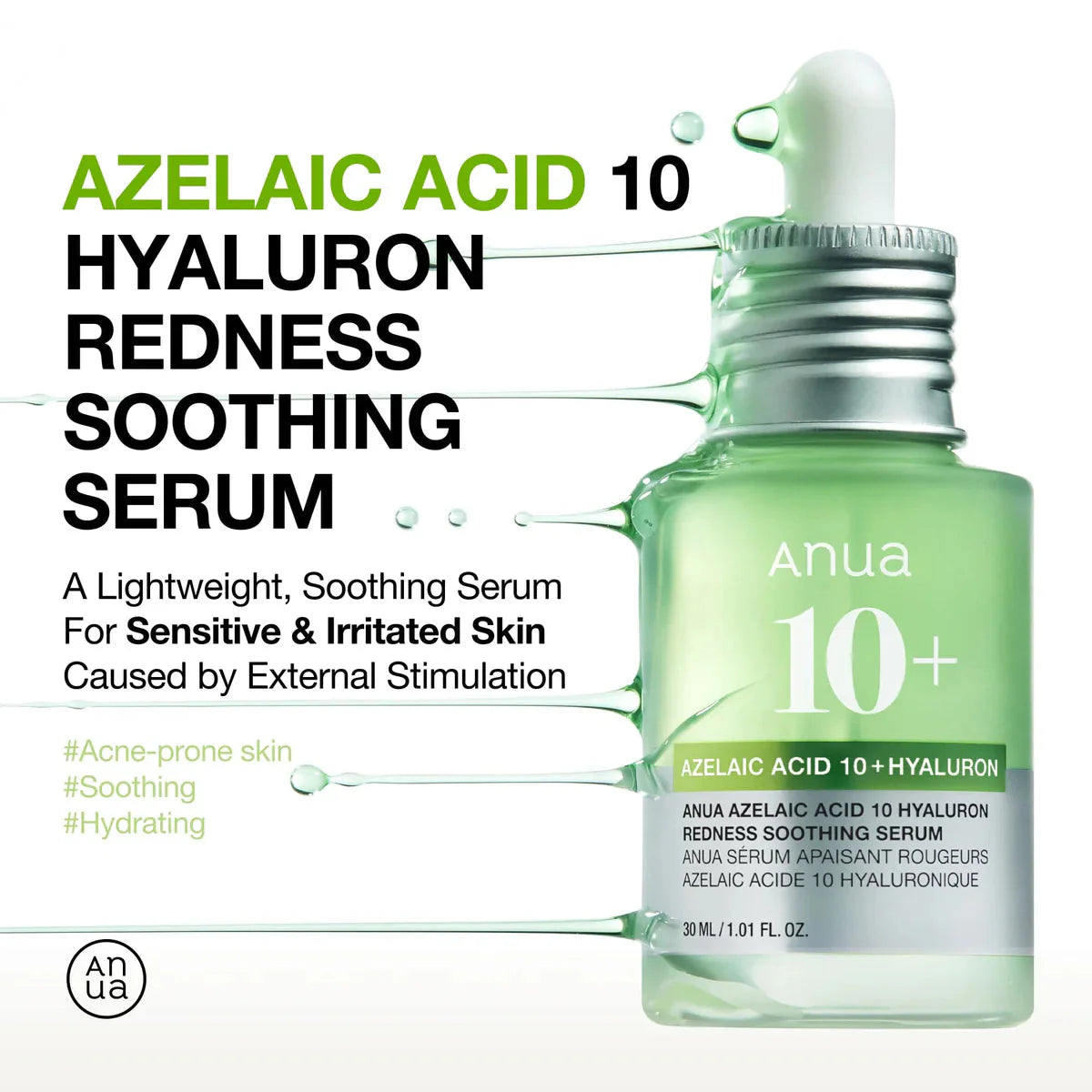 Anua Azelaic Acid 10 Hyaluron Redness Soothing Serum Anua