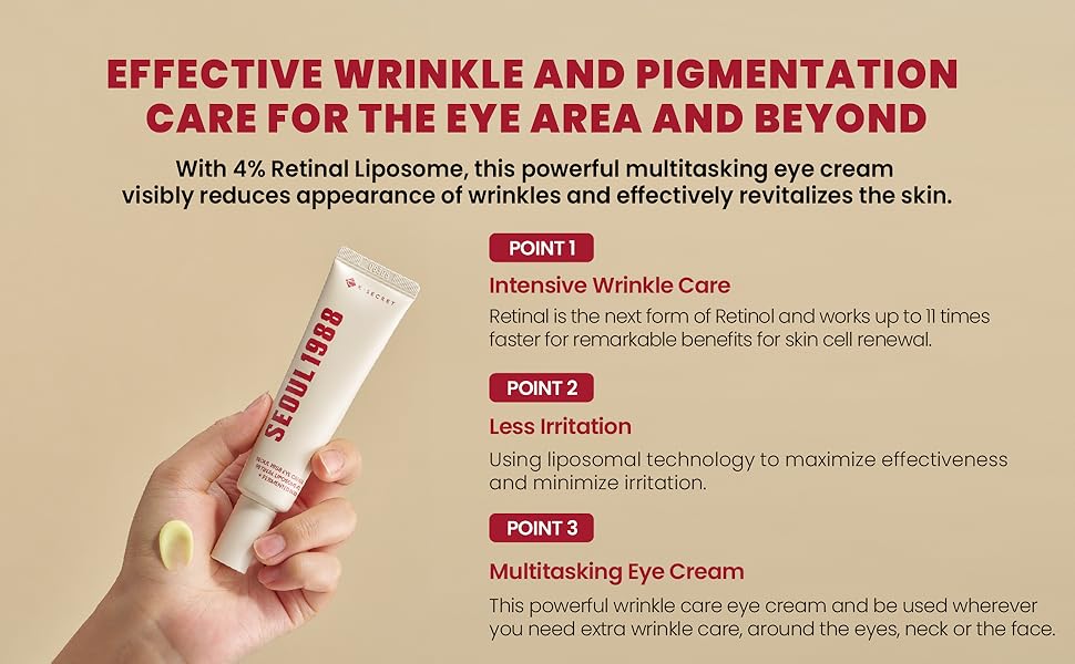 K-SECRET SEOUL 1988 Retinal Liposome 4% + Fermented Bean Eye Cream K-SECRET