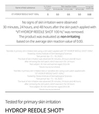 VT COSMETICS HYDROP REEDLE SHOT 100hL 2 STEP MASK VT COSMETICS