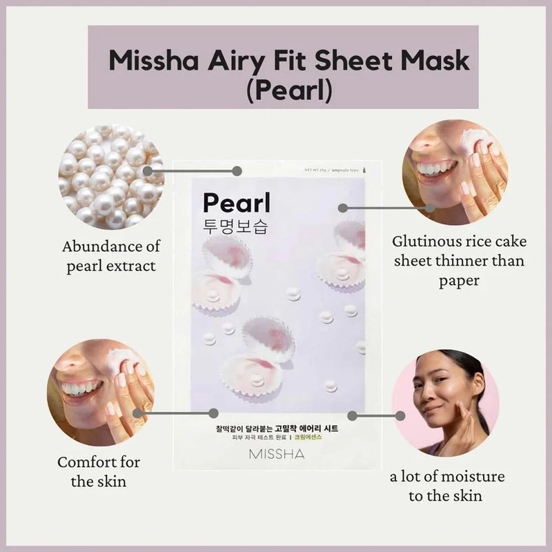 MISSHA Airy Fit Sheet Mask (Pearl) MISSHA