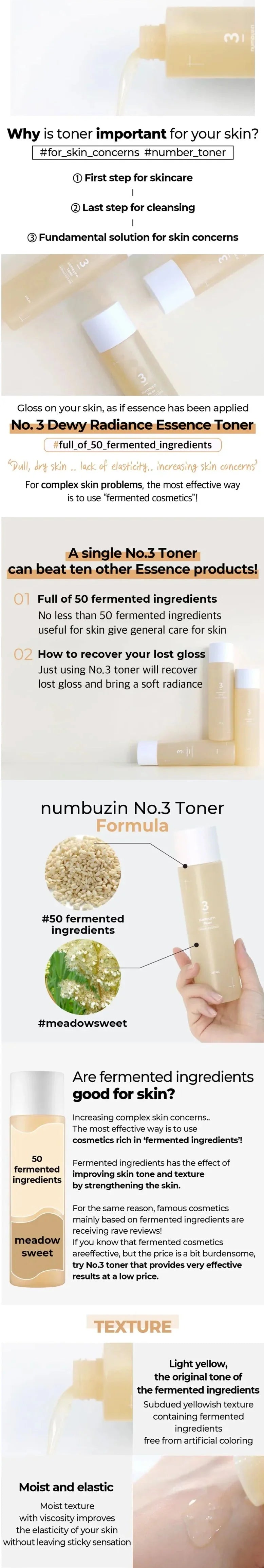 numbuzin No.3 Super Glowing Essence Toner numbuzin