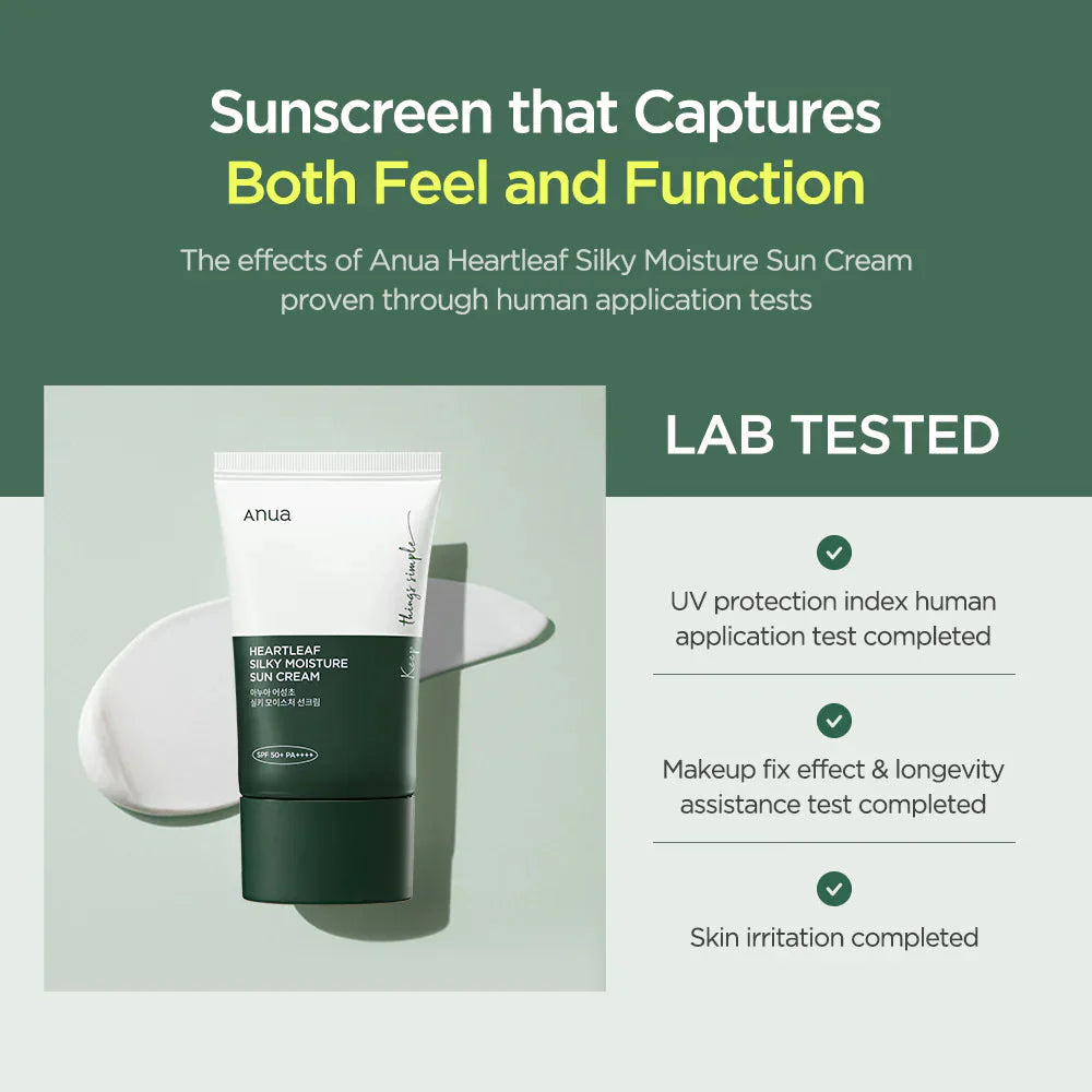 Anua Heartleaf Silky Moisture Sun Cream Anua